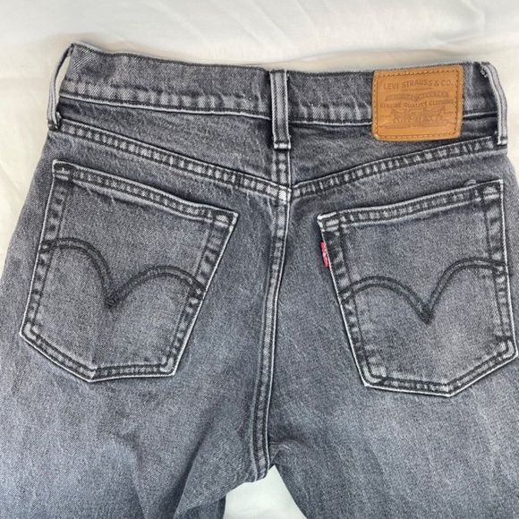 Levis High Waist Skinny Jean Black Wash Women’s Size 25 VINTAGE - Picture 10 of 16